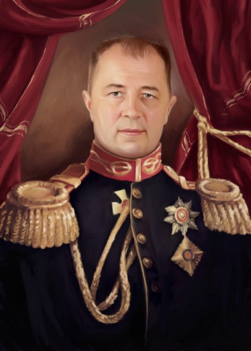 Портрет по фотографии на холсте