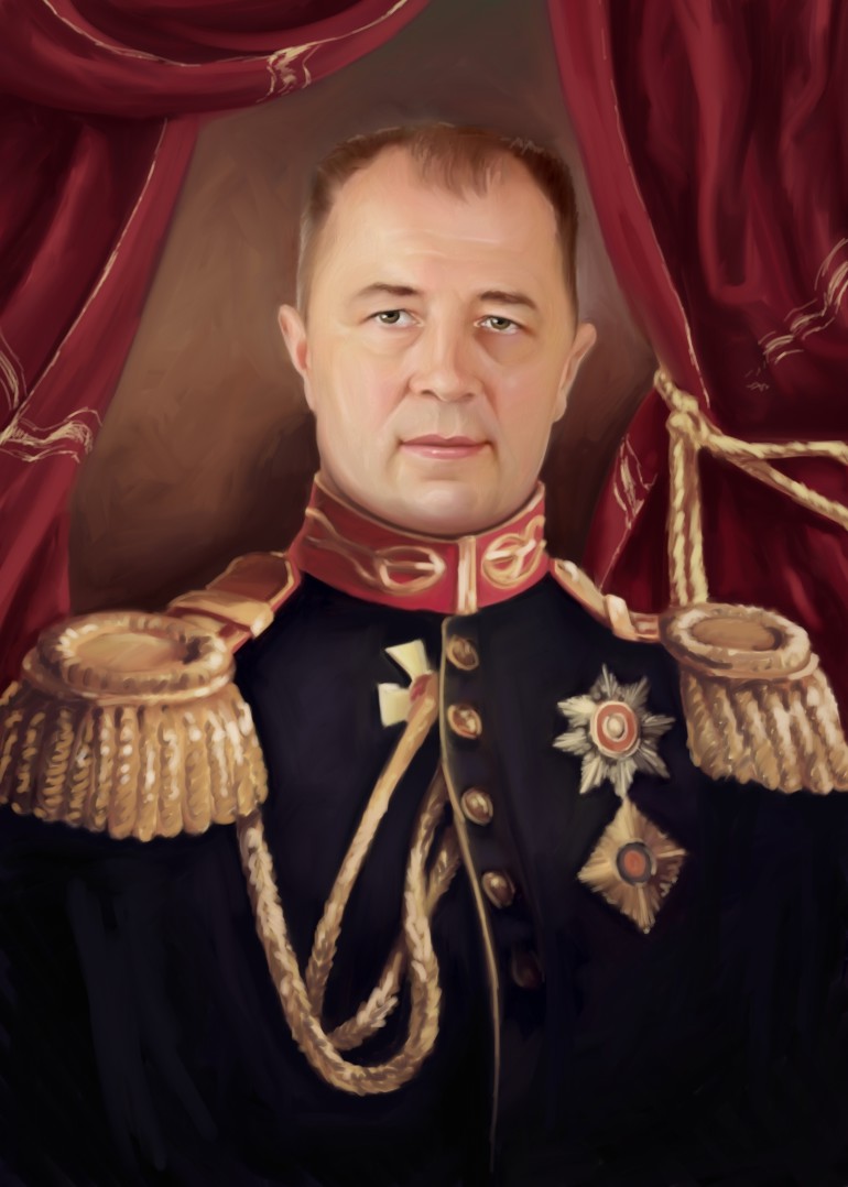 Портрет по фотографии на холсте